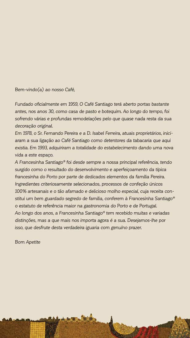 Cafe Santiago Ementa